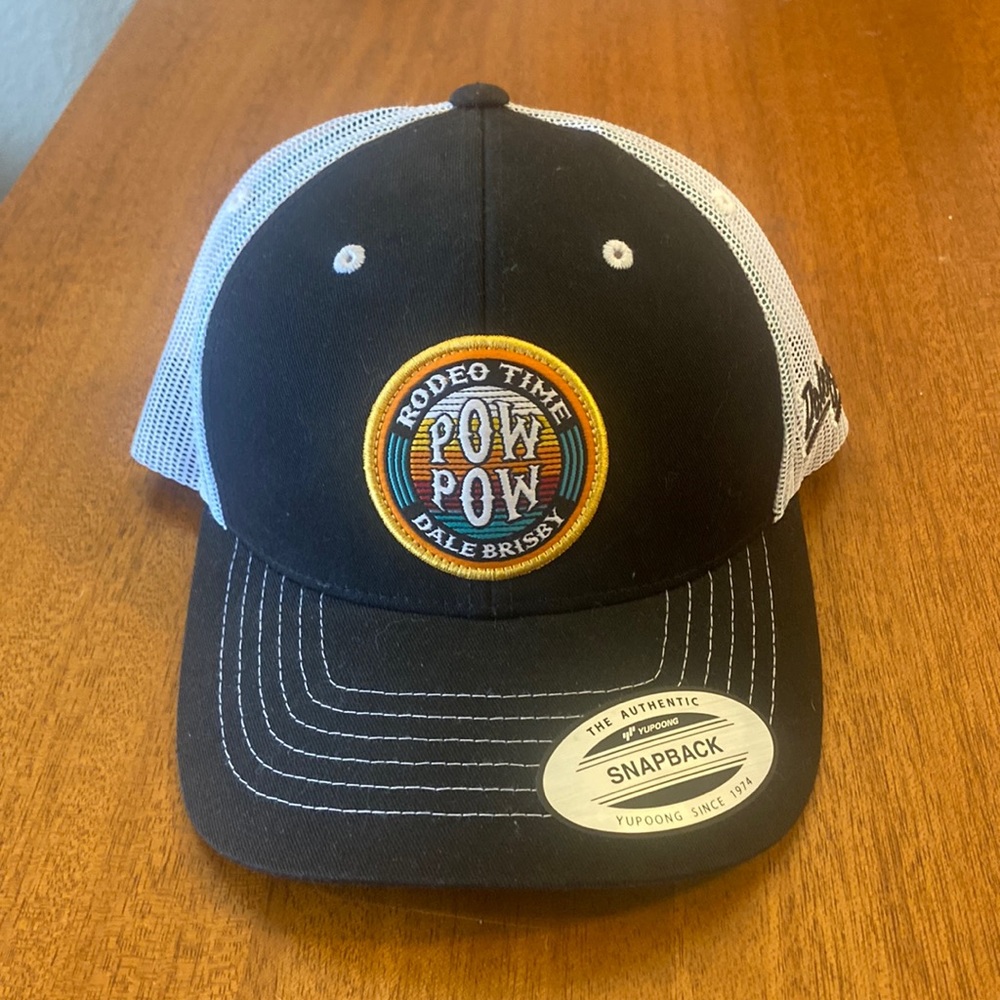 Rodeo Time “pow pow” hat. Dale Brisby.